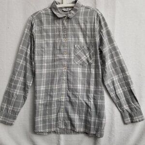 Old Navy Classic Flannel Women’s XL Tall Grey Plaid NWT
